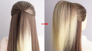 DIY  High Ponytail Hack For Long Hair  Easy Heatless Back To School Hairstyles