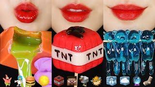 11MINUTES EMOJI EATING ASMR FOR SLEEP MINECRAFT FOOD WAX CANDY HONEY JELLY ASMR 