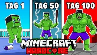 Ich überlebe 100 TAGE als HULK in Minecraft Hardcore