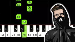 Faded  Alan Walker  TUTORIAL para Piano con Notas  Facil  Easy