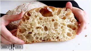 4 Ingredient NO-Knead Ciabatta Bread Recipe  The EASIEST Way to make Ciabatta