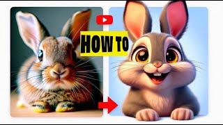 Turn any PET into a Disney Character  AI Tutorial with Bini the Bunny