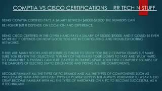 Comptia vs Cisco certificatiions