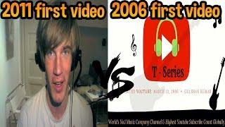 PEWDIEPIEs and T-SERIESs FIRST YOUTUBE VIDEOS*OLD DAYS* LIVE STREAM