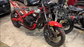 1991 Kawasaki ninja 500 project Trying to make it run.