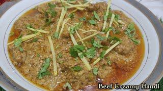 Beef Creamy Handi RecipeTasty Food Kitchen