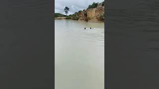 Swimming at Birishiri pond