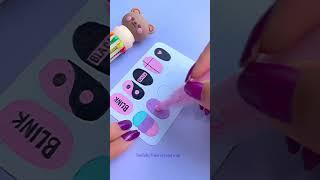 DIY BTS & BLACKPINK nail  handmade paper nails #shorts #tonniartandcraft #youtubeshorts #art