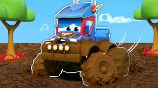 Super Monster Truck is Trapped  Hero Stuck in Mud  Monster Truck Compilation for Kids