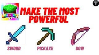 LokiCraft - How To Make The Most Powerful Sword Pickaxe And a Bow