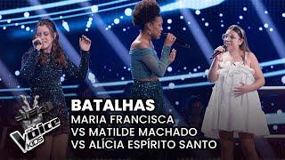 Maria Francisca vs Matilde Machado vs Alícia Espírito Santo  Batalhas The Voice Kids Portugal 2024