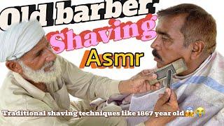 Asmr fast shaving cream with barber is old part152
