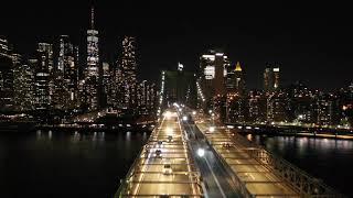 Big City at Night - DRONE SHOT FOOTAGE FREE STOCK VIDEO HD