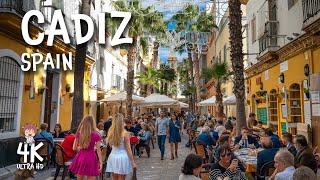 CADIZ Spain - Historic city and lovely beaches 4k Travel Walk