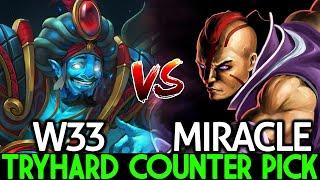 MIRACLE Anti Mage Tryhard Counter Pick Against W33 Storm Spirit Dota 2