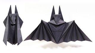 Origami Halloween Bat - Paper Folding  Papier Falten  종이접기 - Paper Crafts 1101 おりがみ