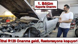 Mercedes SL320 R129 Onarıma Geldi Restorasyona Koşuyor - 1. Bölüm Kaporta OnarımıSökme işlemleri