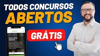 CONCURSOS ABERTOS Onde ver TODOS os concursos públicos abertos