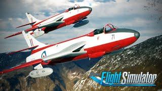 Hunters over Snowdonia  Virtual Wingman - Flight Control Replay  Dave Garwood Hawker Hunter  MSFS