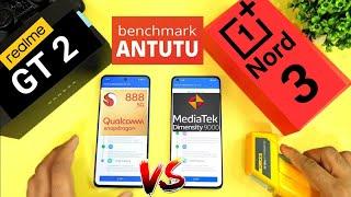 Oneplud Nord 3 vs Realme GT 2 Antutu Test Comparison Dimensity 9000 vs Snapdragon 888 #oneplusnord3