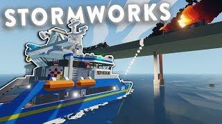 ARCTIC TRAIN CRASH DISASTER RESCUE MISSION - Stormworks Multiplayer Update Gameplay