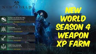 BEST New World 2024 Weapon XP Farm Season 4