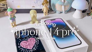  unboxing iphone 14 pro deep purple in 2024  moft accessories cute cases haul