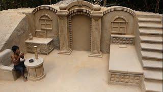 Building Temple Underground House With King Bed Decoration