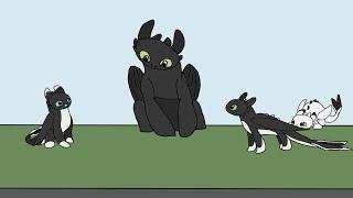 Toothless and the Night Lights  Old 2D Animation