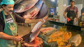 Amazing Fish Cutting Skills  Spicy Fried Fish  Street Fish Seller of Hyderabad  Fry & Grill Fish