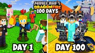 I Spent 100 Days in DRAGON FIRE Minecraft with FRIENDS This is what happened...