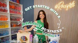 Materials for a balloons business. Get started with a balloon business. Become a balloon artist