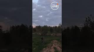 Боец НГУ сбивает российскую ракету