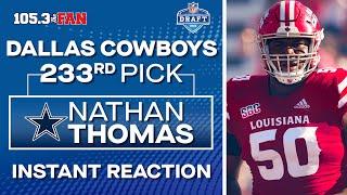 Cowboys Draft Nathan Thomas Louisiana OT With 233rd Pick  NFL Draft 2024