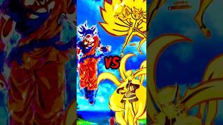 Goku vs Naruto and Kurama #goku #dragonball #naruto