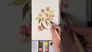 A few moments ofwatercolorpeace #watercolorpainting #watercolorartist #paintflowers #painting