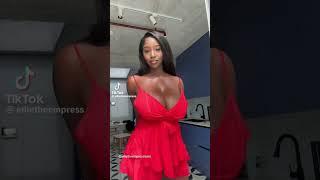 Sexy Jamaican woman modeling red summer dress #asmr #trending #fashion