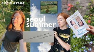 june gloom and a summer reset in seoul vlog  books social media break chatting and journaling