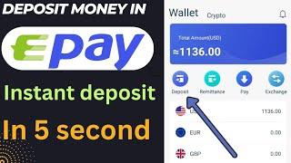 Deposit in EPAY Wallet  How To Deposit In Epay Wallet  instant Deposit in Epay Wallet By Payeer