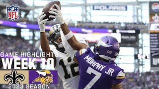 New Orleans Saints vs. Minnesota Vikings  2023 Week 10 Game Highlights