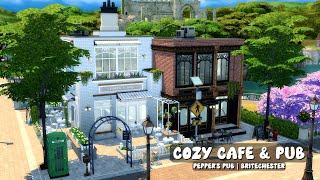 Cozy Cafe & Pub  The Sims 4 Cozy Bistro Kit  Britechester  Stop Motion Build  No CC