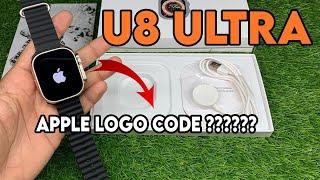 U8 Ultra Smart Watch With Apple Logo Complete Unboxing  Apple Watch Series 8 Clone Raplica 