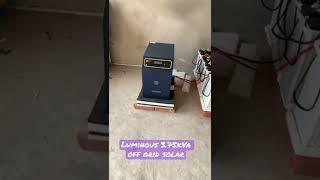 Luminous Best Off Grid Solar Plant 3.75kVa 3kW at Bakshi Ka Talab Lucknow  Best Solar PCU Battery