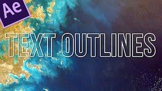 How to outline text in after effects - 2 minute tuts