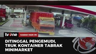 Detik-Detik Truk Kontainer Tabrak Minimarket Terekam CCTV  Kabar Hari Ini tvOne