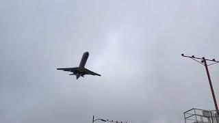 Airliner landing at LAX