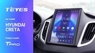 Teyes TPRO Tesla Vertical Screen Head Unit - User Experience Video For Hyundai Creta