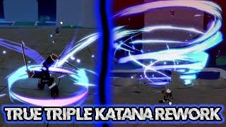 True Triple Katana Rework SHOWCASE Blox Fruits Update 20