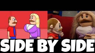 SML Movie Goodmans Wife Animation and Original Video  Side by Side