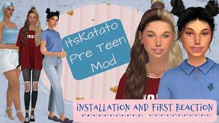 Pre-Teen Mod Installation & First Reaction by ItsKatato - The Sims 4